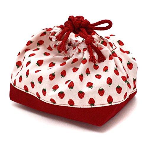 [erkaneko] (レイラバッグストア) Layla bag store ランチ巾着 お弁当袋 赤×いちご