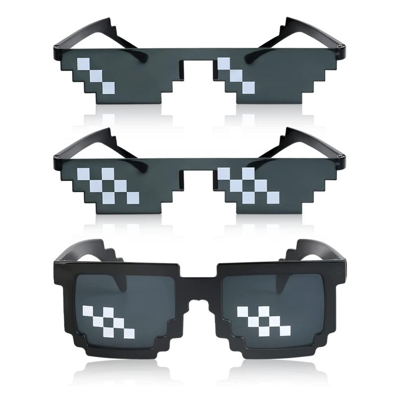 [LIKENNY] サングラス モザイクサングラス パーティー メガネ 面白いメガネ メイクアップ 写真用品 cosplay 小道具 プラスチックフレーム
