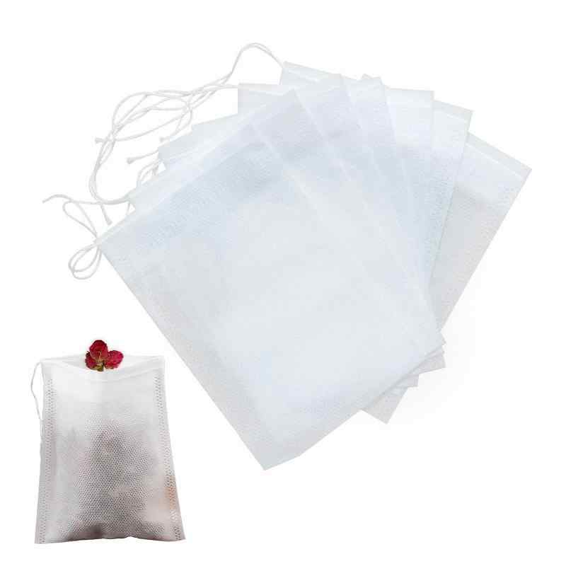 YFFSFDC お茶バッグ 使い捨て空の袋200個 ティーバッグ紐付き 茶こし 不織布無漂白 強力な浸透 天然 ルースリーフお茶＆コーヒー用 (セッ