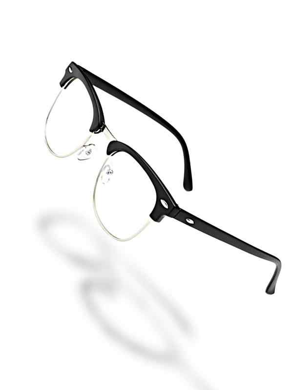 [M2Ma] ブルーライトカットメガネ おしゃれ 伊達メガネ ブロウタイプ ファッション 眼鏡 メンズ レディース 兼用 ブルーライト UV カット