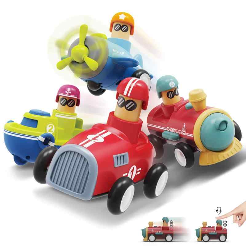 INVINZER ミニカー おもちゃの車 プルバックカー 交通車 プッシュアンドゴープレイセット 漫画の車 知育玩具 子供 カーズ おもちゃ ギフ