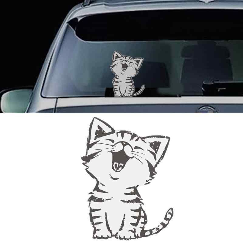 TOMMYFIELD ステッカー デカール 車 猫 ネコ ねこ 動物 シール バイク 防水 (反射)