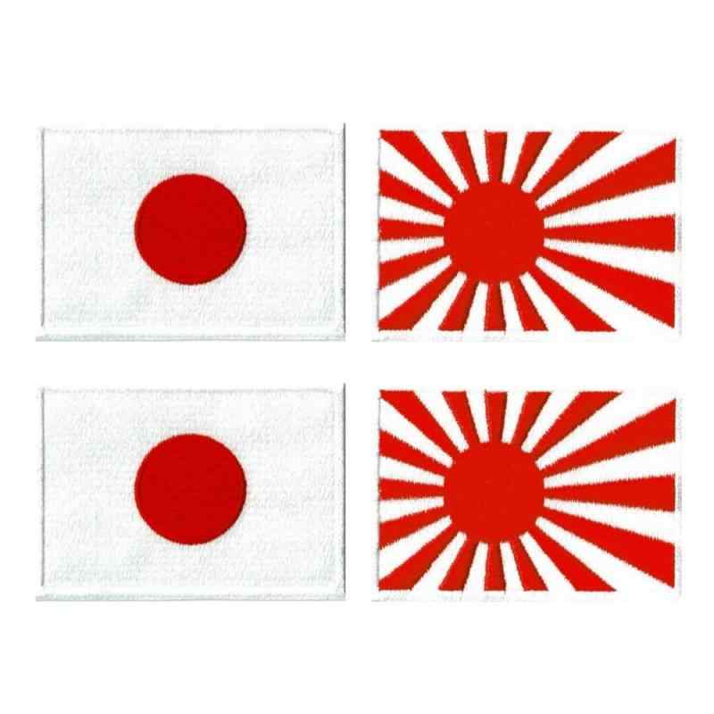 日本代表 応援グッズ 日本製 ワッペン屋 WappenCook 日本国旗 日の丸 旭日旗 ワッペン 2S 4枚セット アイロン接着