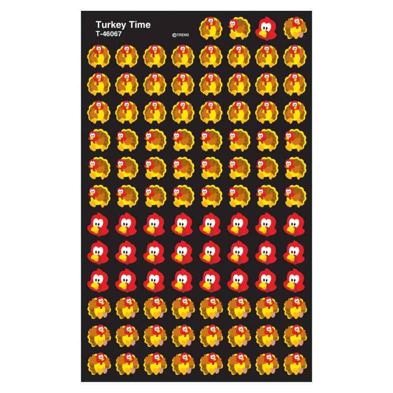 トレンド ごほうびシール 鳥 800片 Trend superShapes Stickers Turkey Time T-46067