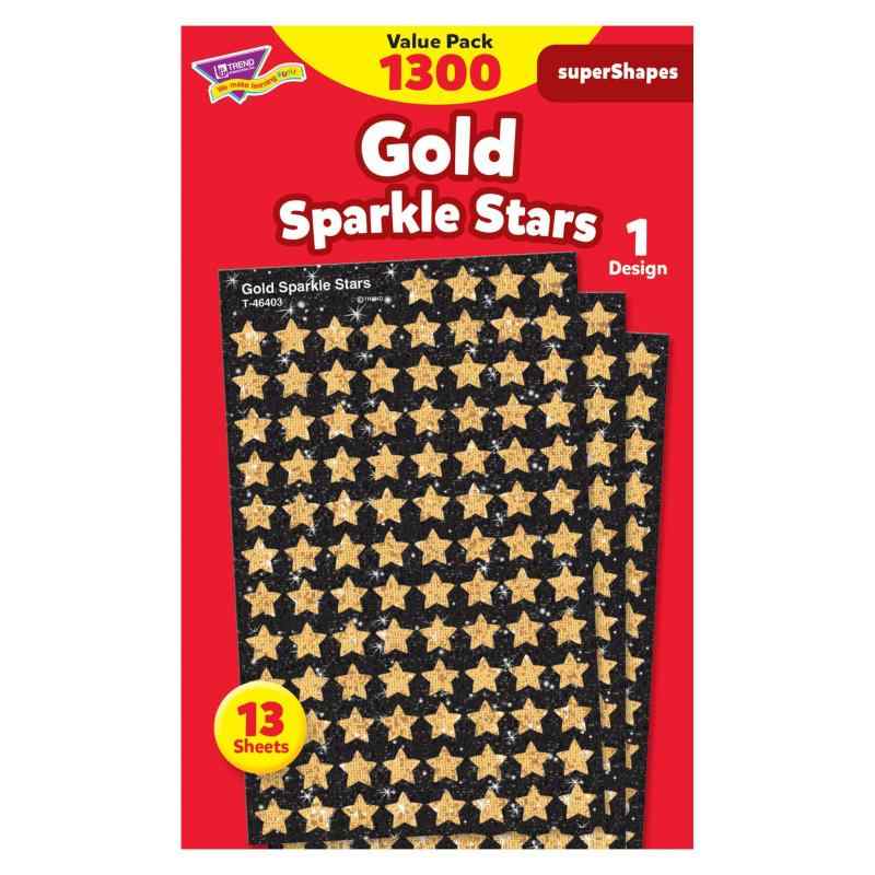 Trend シール キラキラ 星 Gold Sparkle Stars バリューパック 1300片 T46935