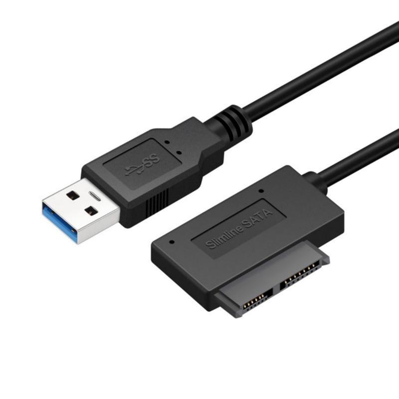 Chenyang USB 3.0 - 7+6 13ピン スリムライン SATA ケーブル アダプター ノートパソコン CD DVD ROM 光学ドライブ用 (ブラック 13P SATA
