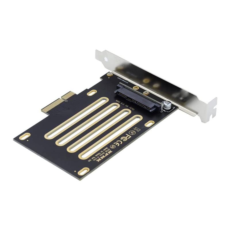 Cablecc PCI-E 3.0 x4 レーン to U.2 U2 キット SFF-8639 ホスト アダプター Intel マザーボード & 750 NVMe PCIe SSD 用 ブラック (ブラ