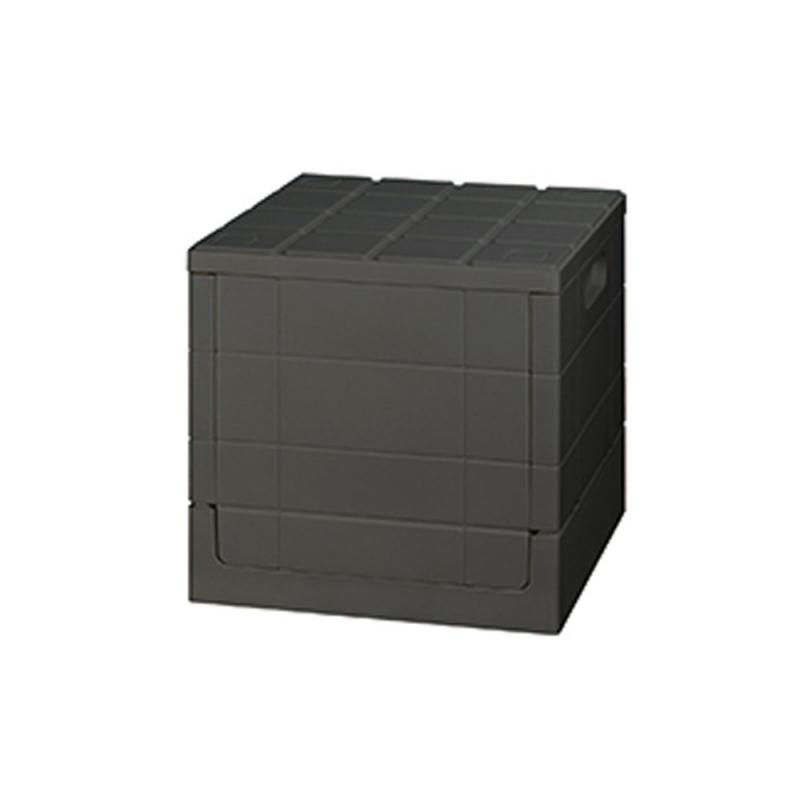 ImD (アイムディー) 収納ボックス グリッドコンテナ キューブ ブラック 20L