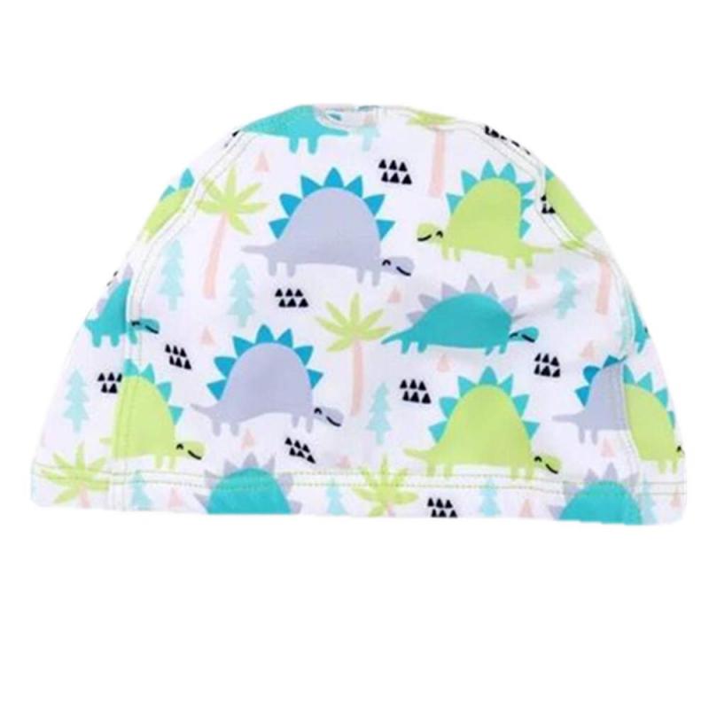 スイムキャップ キッズ 水泳帽キッズ 水泳キャップ キッズ 幼児 水泳帽こども UVカット 滑りにくい 伸縮性良い (恐竜)