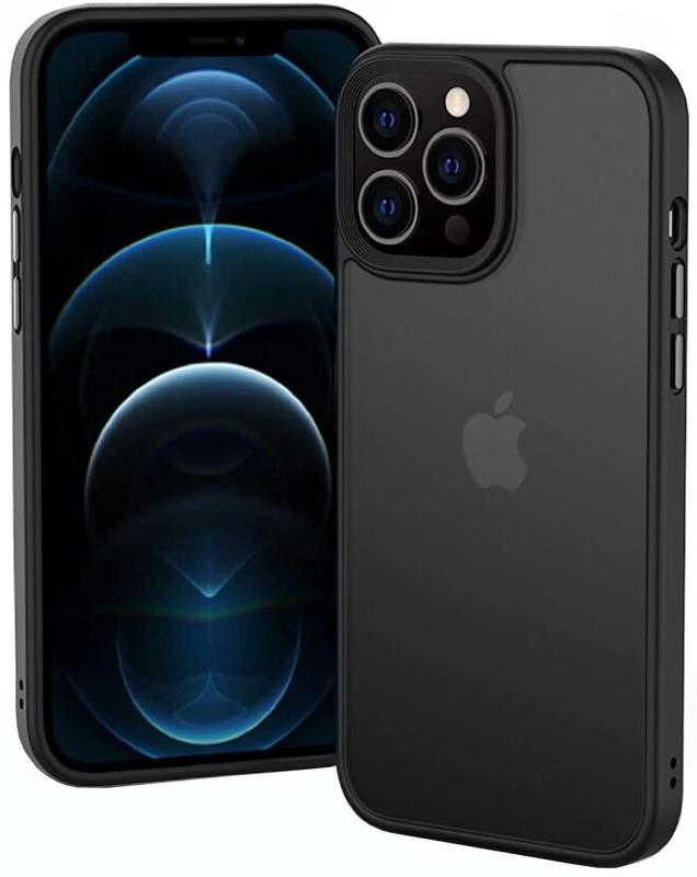 Kakuki 半透明 For iphone13 Pro Max 用 ケース マット 6.7インチ SGS軍事認証 滑り止め マット加工 黄ばみなし レンズ保護 ワイヤレス充
