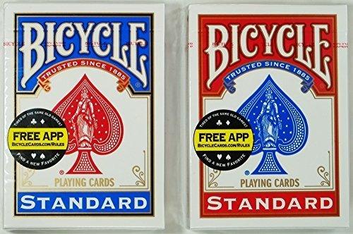 Bicycle マジックに最適トランプの王様「BICYCLE バイスクル ライダーバック808 ポーカーサイズ」レッド＆ブルーをセットでGET