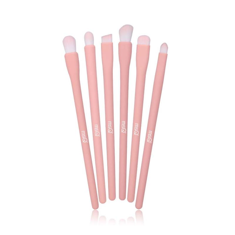 MSQ アイシャドウ ブラシ 人気 化粧 ブラシ 高級繊維毛 超柔らかい (ピンク)
