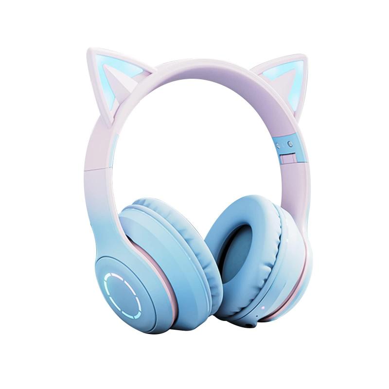 猫耳ヘッドホン Bluetooth 5.1 ワイヤレス ねこみみ ヘッドフォン ノイズキャンセリング ヘッドホン 有線無線両用 オーバーイヤーヘッド