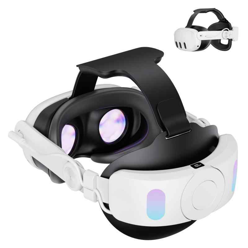 [Iesooy] Quest 3交換用ストラップ 充電機能付き 多角度を自由に調節ヘッドストラップ 交換用ヘッドストラップ VRヘッドバンド VRアクセ