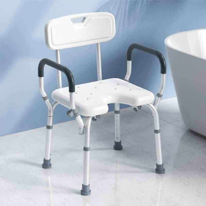 お風呂椅子 Housolution バスチェア シャワーチェア 風呂イス 介護用品 風呂椅子 背もたれ/肘掛け付き 高さ6段階調節可 滑り止め強力グリ