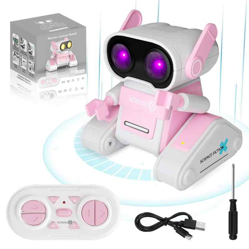 電動ロボット おもちゃ ラジコンロボット 2.4GHz 360°回転 LEDライト 音楽 デモ 多機能ロボット USB充電式 スマートロボット 入園祝い