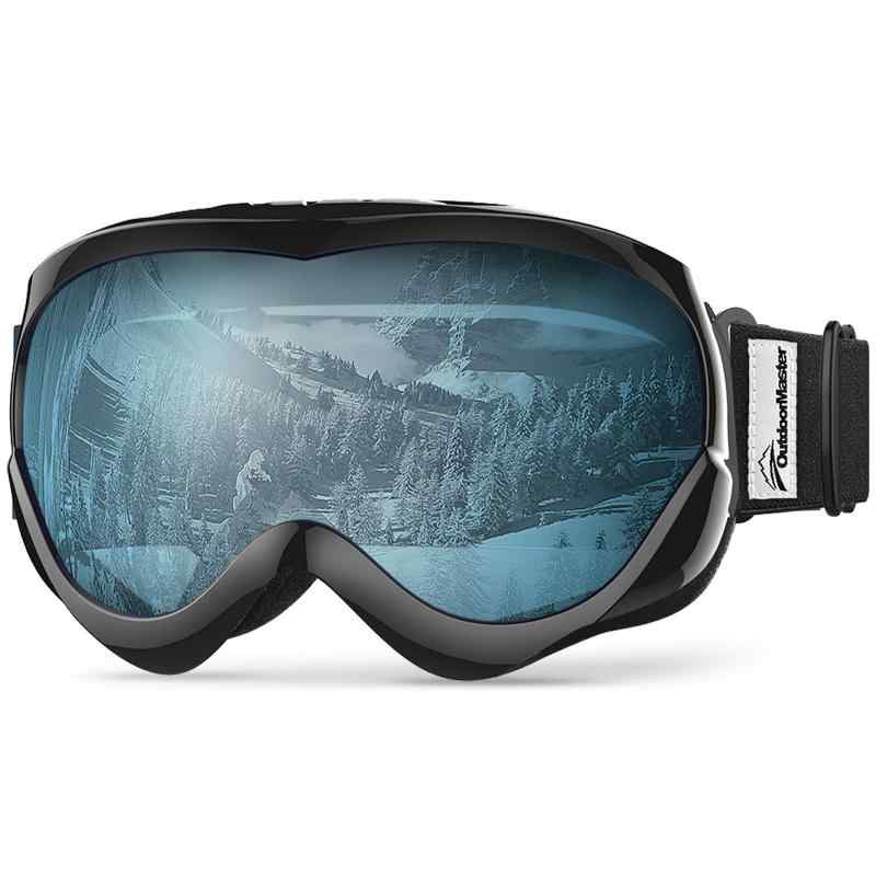 [OutdoorMaster] スキーゴーグル キッズ UV400 紫外線100%カット メガネ対応 180°広い視界 曇り止め ダブルレンズ スノーゴーグル 子供