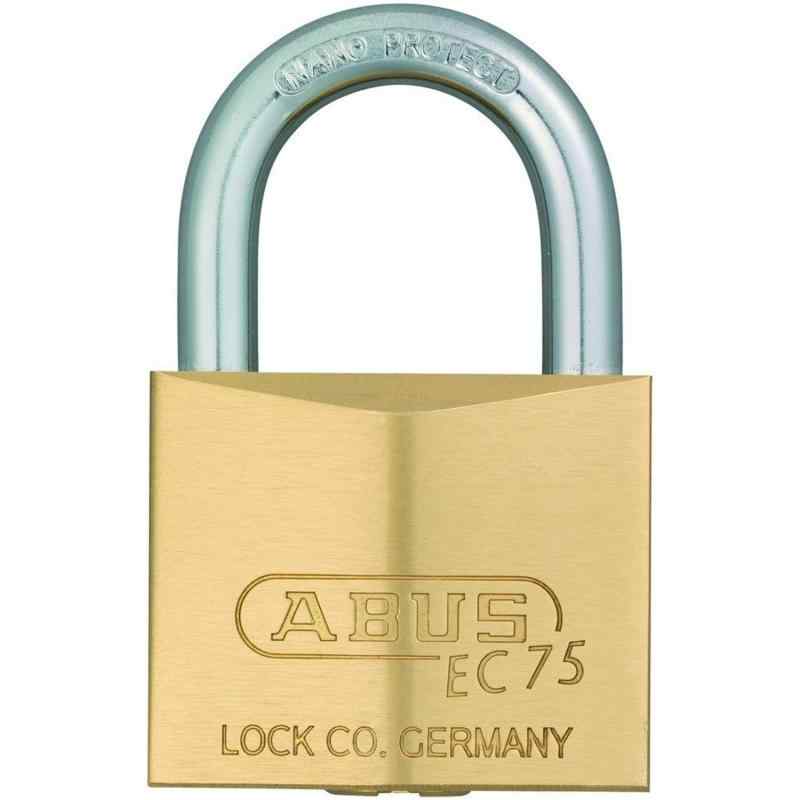 日本ロックサービス(Nihon Lock Service)ABUS 真鍮南京錠 EC75/30 KD ディンプルシリンダー バラ番