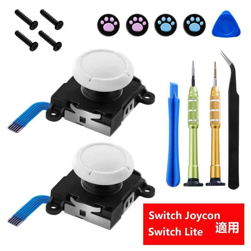 Melelife Switch Lite/Switch Joy-Con交換部品修理ツールセット付きオリジナル左右センサーアナログジョイスティック