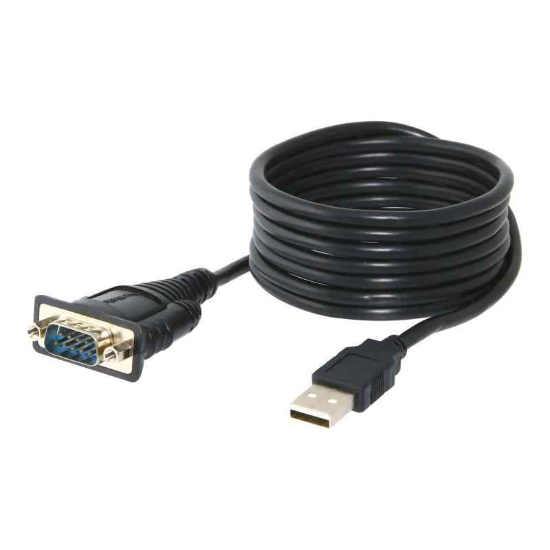 SABRENT RS-232 USB延長ケーブル 1.8m/ ProlificチップセットUSBシリアル変換ケーブル/六角ナット/ PS5・PS4、Xbox、マウス、タブレット