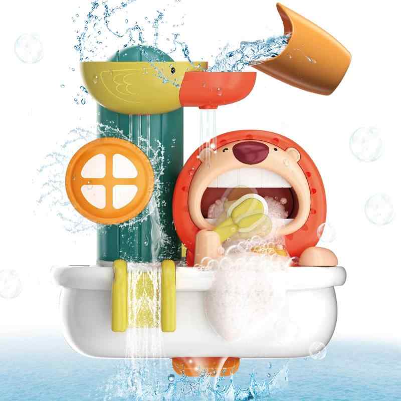 Qizebabyお風呂 おもちゃ おふろ 水遊びおもちゃ シャワーおもちゃ 噴水 音出す動物 強力な吸盤付き 噴水おもちゃ 知育玩具 水スプレー