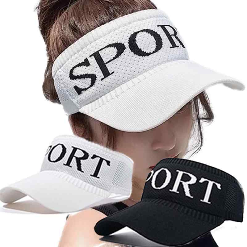 [マルインダストリーズ] 黒・白２セット サンバイザー サンハット UVカット スポーツ キャップ ヘアフープ 帽子 ランニング ウォーキング