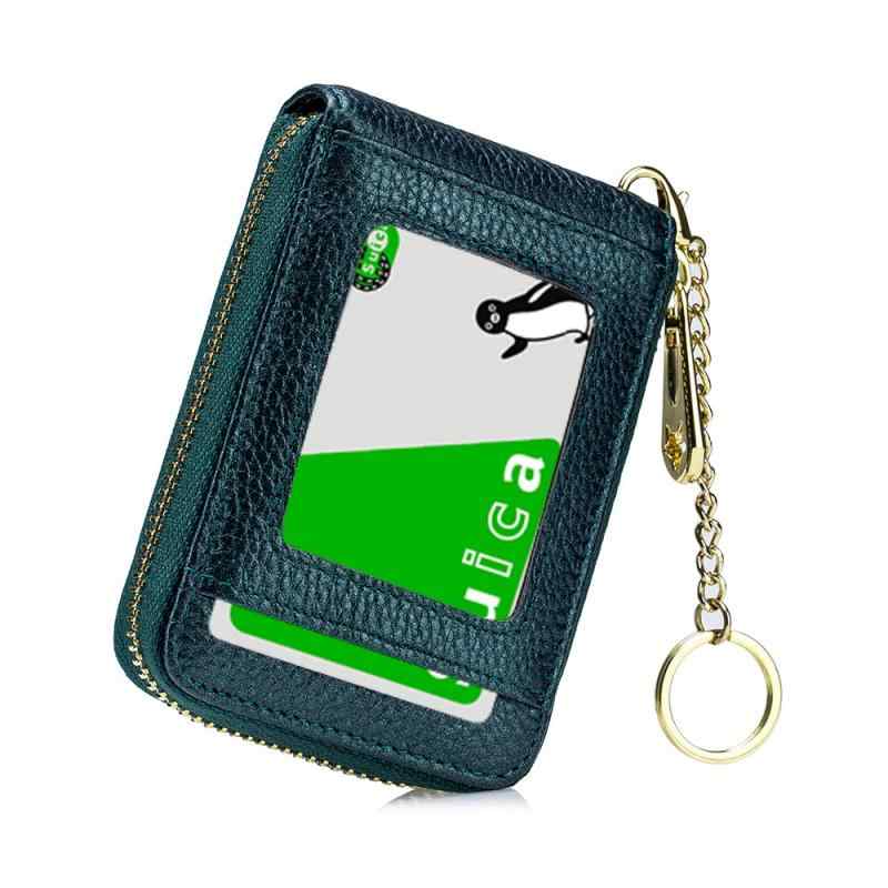 [SUKATO] カードケース レディース メンズ 財布 ミニ財布 コンパクト キーホルダー クリア窓付き外ポケット IDカードや交通ICカードの収