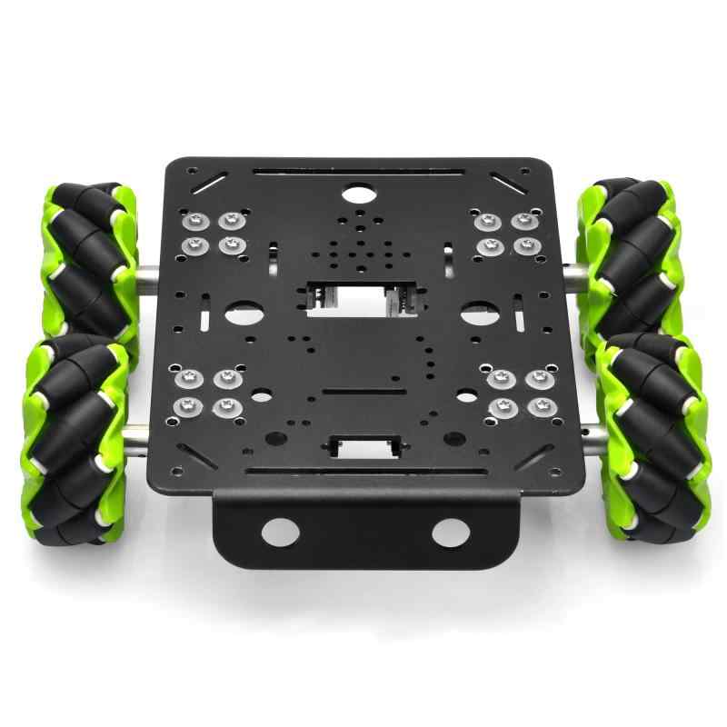 OSOYOO メカナムホイール ロボットカー Arduino適用 スマートロボット4WD 80mmミニ四駆 台車ロボットSTEM組み立ておもちゃ 360°全方向移