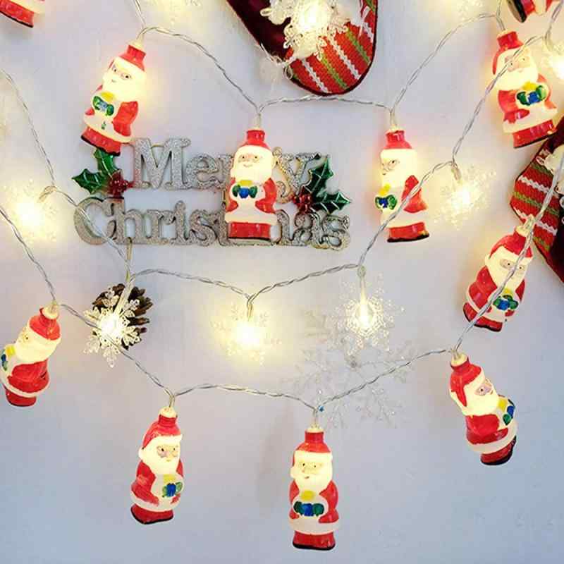 クリスマス イルミネーションライト LEDストリングライト ランタン イルミネーション 可愛い サンタ 装飾 クリスマス飾り 飾り 10灯1.5M