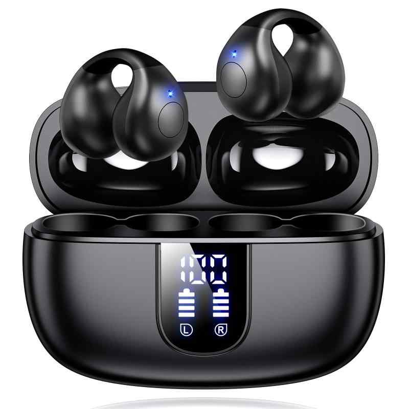 【 bluetooth イヤホン】 ワイヤレスイヤホン イヤーカフ イヤホン 耳を塞がない 超軽量設計 耳挟み型 U形構造 圧迫感ゼロ Bluetooth5.3