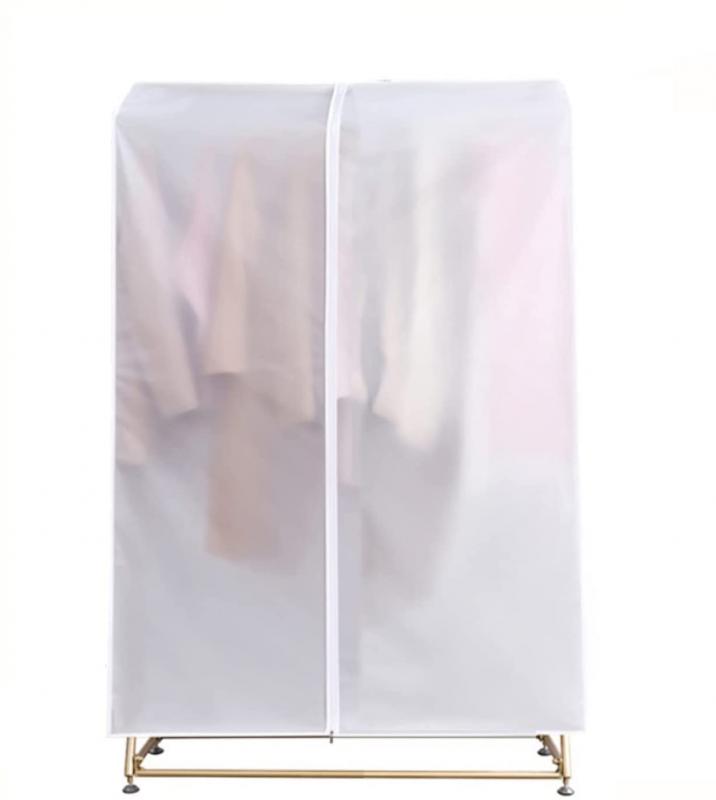 DUOLEIMI ハンガーラックカバー 洋服カバー 衣類カバー 大容量収納 防塵 防虫 衣類収納 ダストカバー 半透明 (幅90cm)
