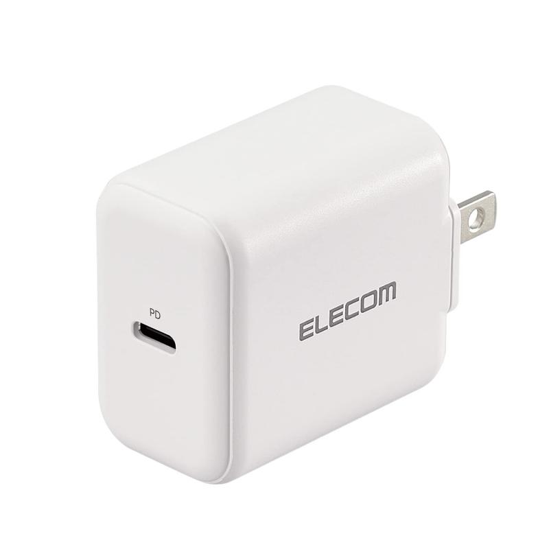 エレコム USB コンセント PD 充電器 20W出力 Type-C ×1ポート ホワイト (1)充電器単体)