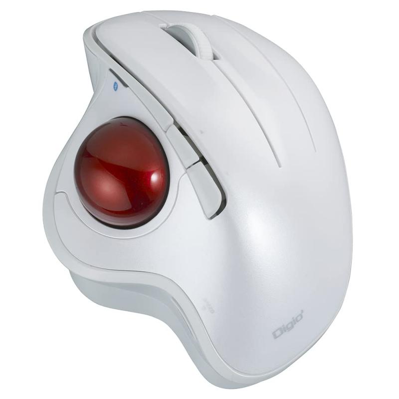 ナカバヤシ Digio2トラックボールマウス 角度可変 Bluetooth5.0 5ボタン 光学式 ホワイト