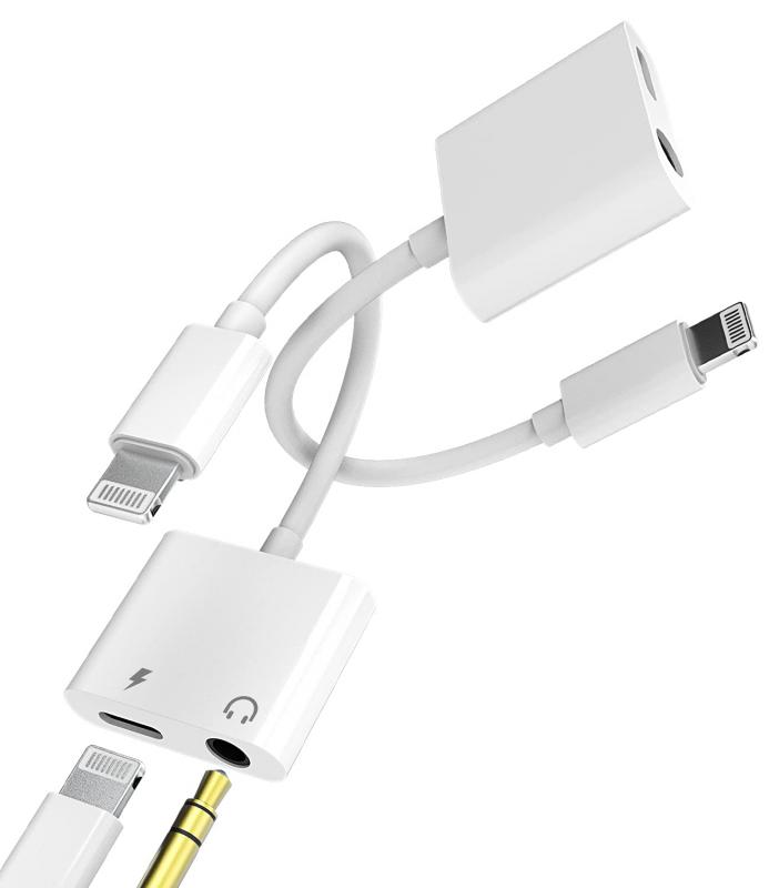 2本パック【Apple MFi認証】iPhone AUXアダプター Lightning - 3.5mmケーブル オーディオジャック ヘッドホン イヤフォンドングル 充電器
