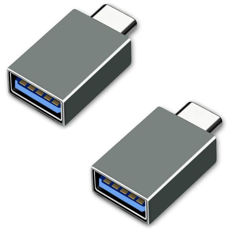 USB Type-C 変換アダプタ USB Type C to USB 3.0 変換アダプタ 2個セット USB3.0高速データ転送】 QC3.0 高速充電 MacBook i Pad Pro i P
