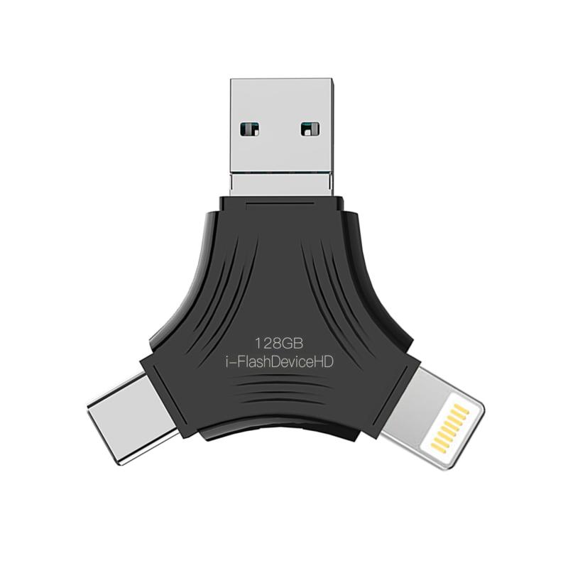 [Apple MFi認証] 2023新版 128GB 3in1 USB3.0メモリ for Lightning/USB C/Micro USB フラッシュメモリ iPhone/PC/Android/iPad//Macbook