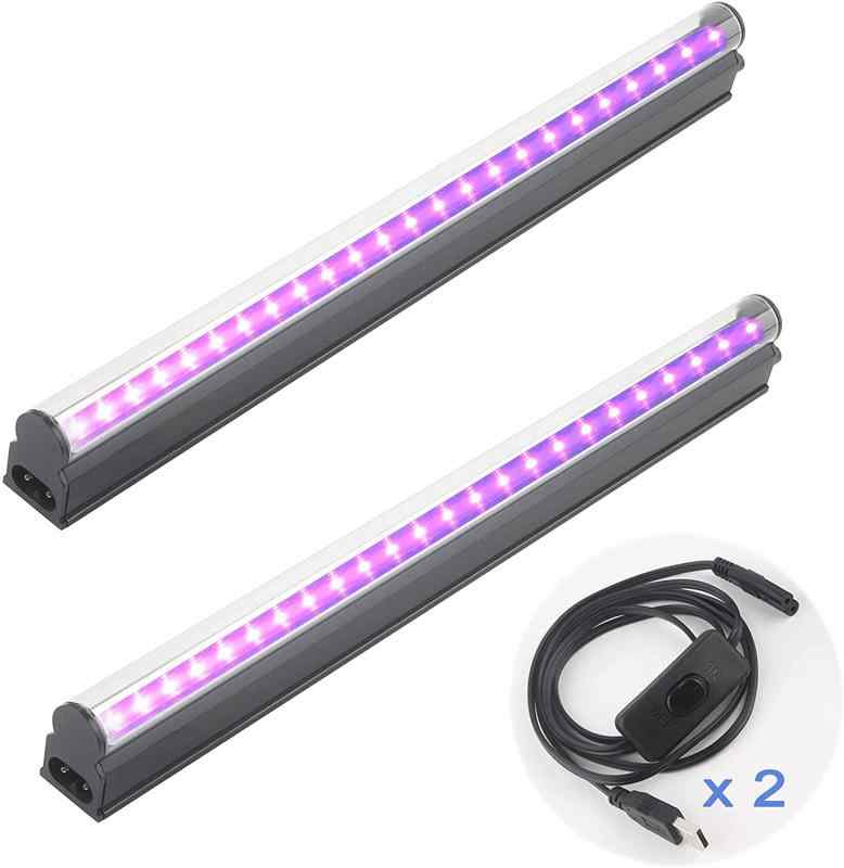 GREENIC LEDブラックライト - UV紫外線蛍光灯10W USB給電式 超薄型 385nm UVライト バーライト レジン用硬化ライト 結婚式 パーティー 舞