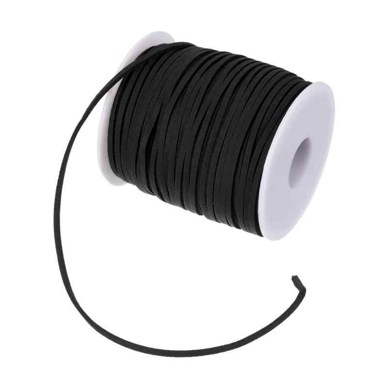 PATIKIL フラットスエードコード クラフトストリング スエード調糸 ロールスプール付き 3 mm 45M 人工皮革レース ネックレスブレスレット