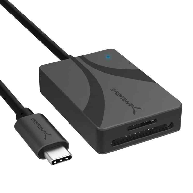 SABRENT USB Type-C カードリーダー デュアルスロット UHS-II SDXC および microSDXC SD 4.0 (CR-CSDM)