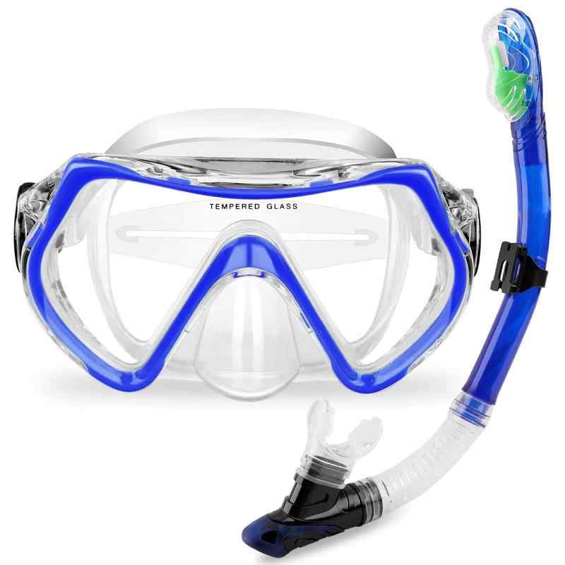 Flycreatスイミングゴーグル 子ども用 水泳 スイムゴーグル シュノーケルマスク くもり止め 広視野 水中メガネ UVカット 男女兼用 柔らか
