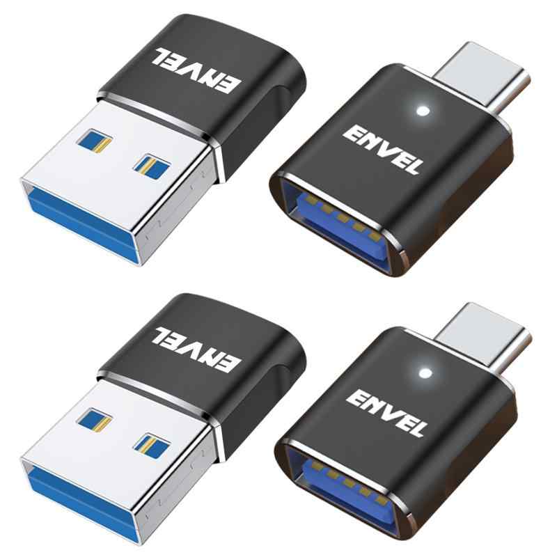 ENVEL USB C - USBアダプター USB 3.0 - USB Cアダプター USB Type-Cオス-USBメス USB Cメス-USBオスアダプター OTGコンバーター デスク
