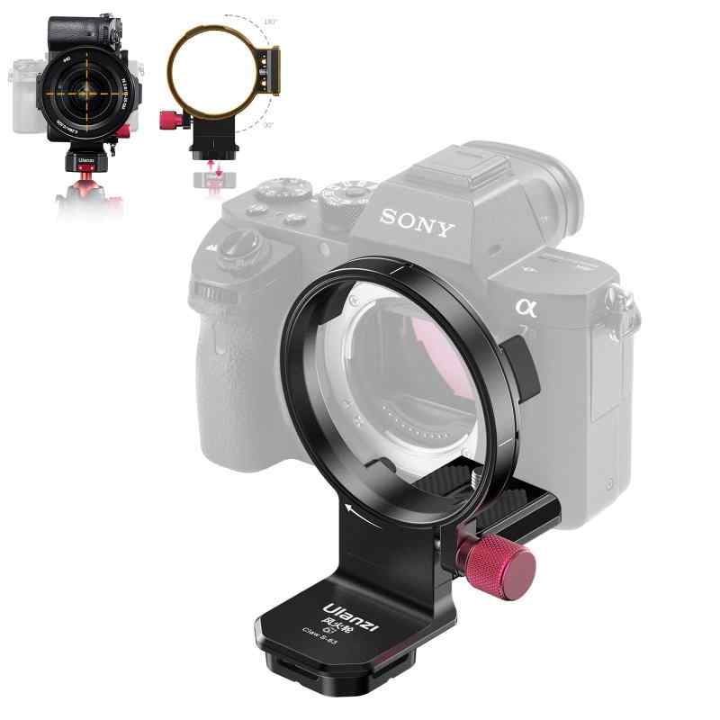 Ulanzi S-63 カメラレンズ三脚マウント 回転式水平・垂直マウントブレートキット Clawクイックリリース アルミ合金製 カメラアクセサリー