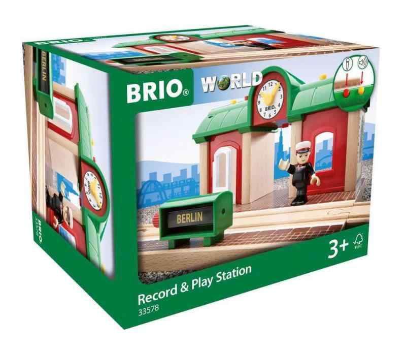 BRIO（ブリオ）WORLD レコード＆プレイステーション [駅 電車 おもちゃ 木製 レール] 33578