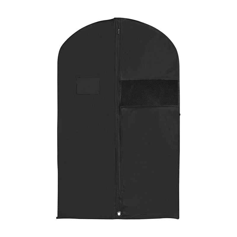 PATIKIL 60ガーメントバッグ クローゼット用ハンギングスーツバッグ ドレス スーツ コート用の防塵ガーメントカバー 黒