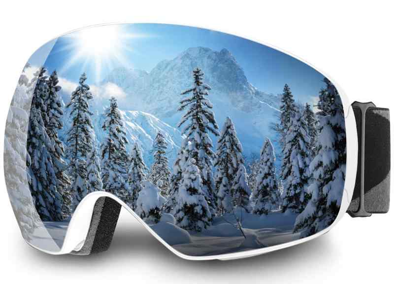 [Yukimoto] スキーゴーグル 両層磁気レンズ 超180°広視野 スノーゴーグル OTGメガネ対応 ヘルメット対応 スノボ ゴーグル 3層スポンジ