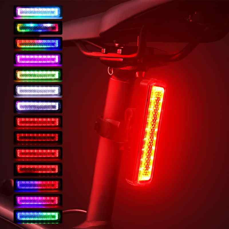 Chesbung 自転車テールライト, レッド+カラフル（虹色など） 自転車リアライト,160ルーメン 自転車バックラト IPX6 防水 ロートバイクラ