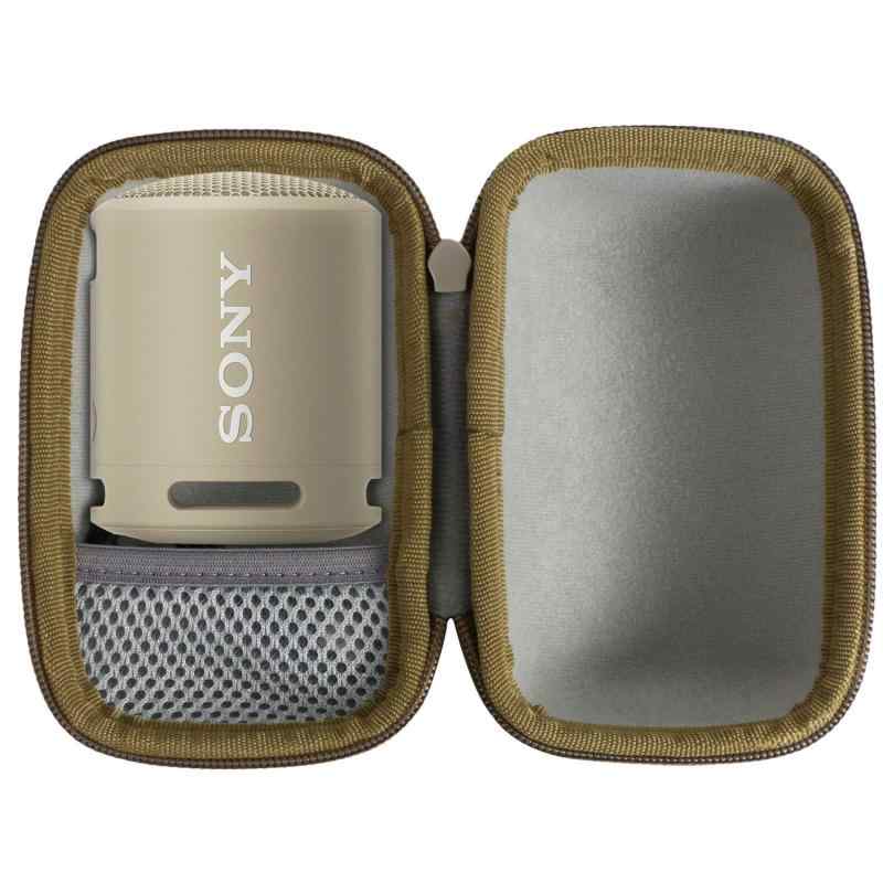 Khanka 交換用ハードトラベルケース Sony SRS-XB13 エクストラバス コンパクト ポータブル 防水 Bluetoothスピーカー (ブラウン)
