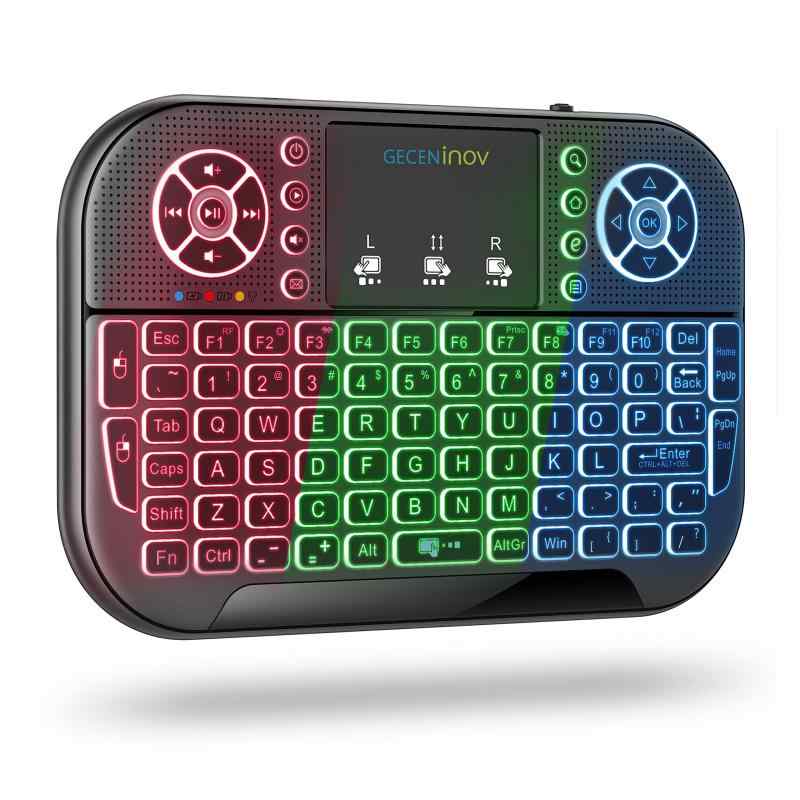 ミニ キーボードワイヤレスMini Bluetooth keyboard タッチパッド搭載USB充電小型キーボードマウス 一体型 無線 USB レシーバー付き Andr