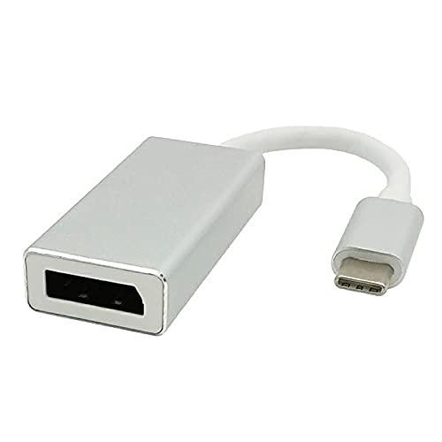 TYPE-C 3.1 (USB3.1) to Displayport DP 変換アダプター 4K 30Hz 1080p カラー：シルバー cable-066