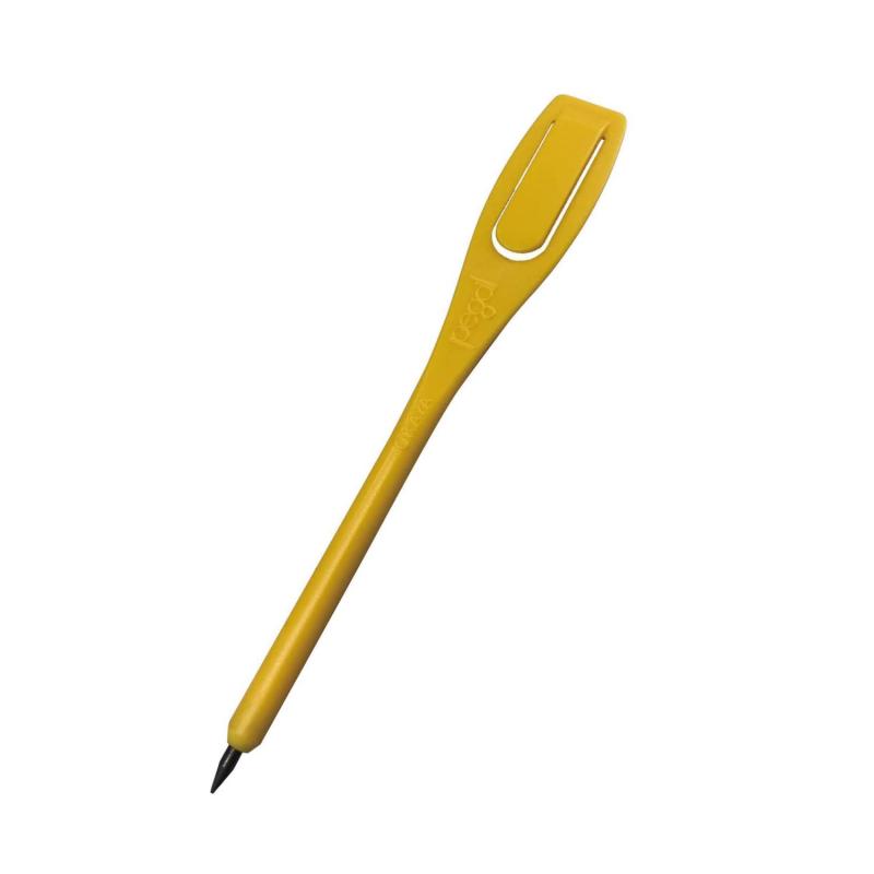 ペグシル 100本セット 使い捨て 鉛筆 アンケート用 クリップペンシル (黄)
